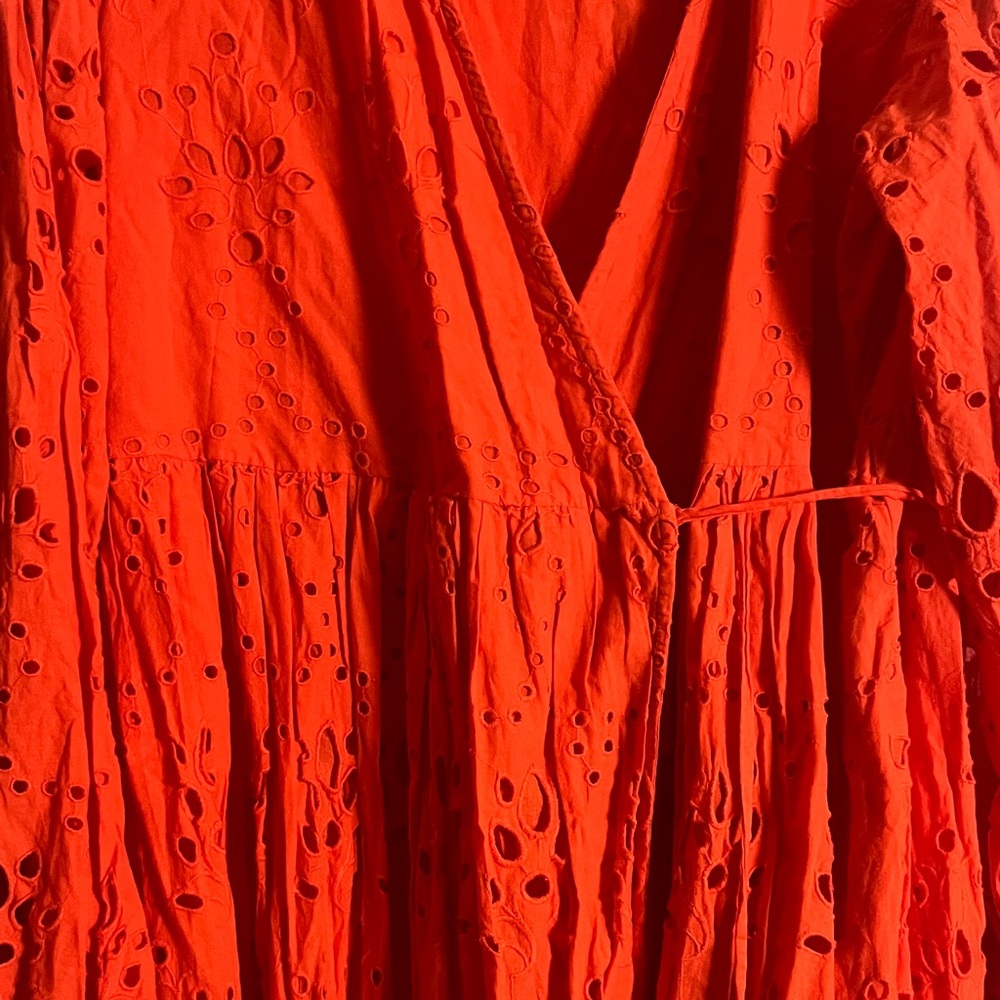 ASOS Vibrant Orange Long Sleeve Dress - Picture 4 of 12